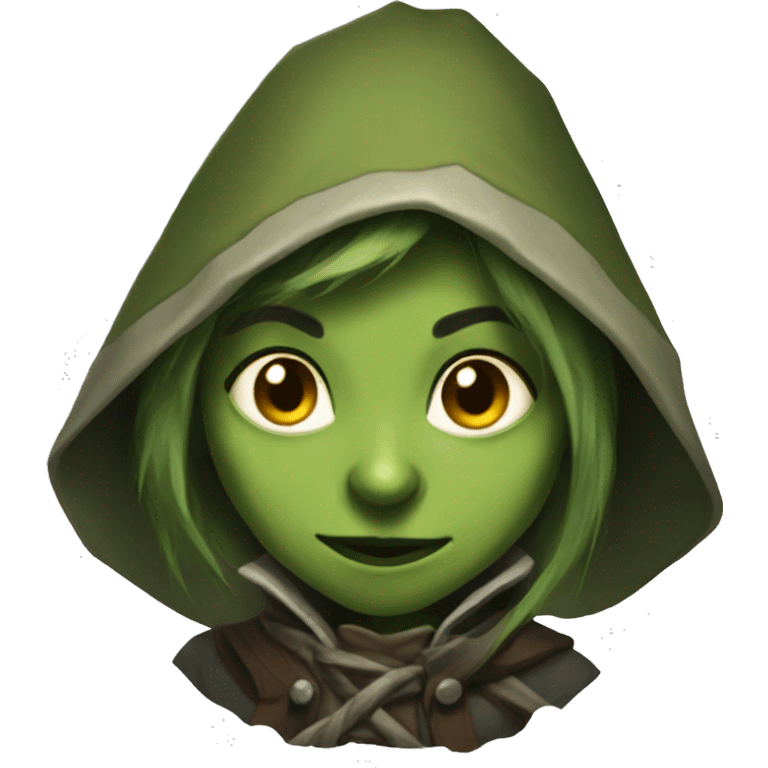 female goblin rogue cape emoji