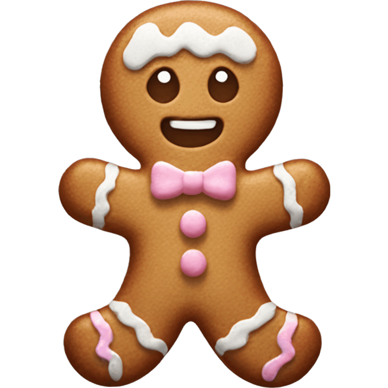 Pastel gingerbread man emoji