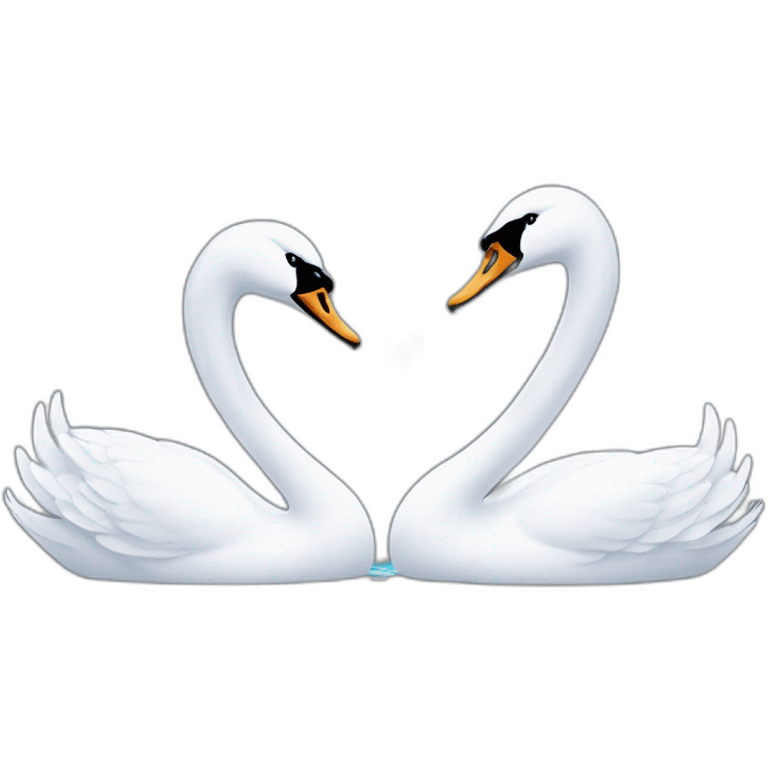 2 swans in love emoji