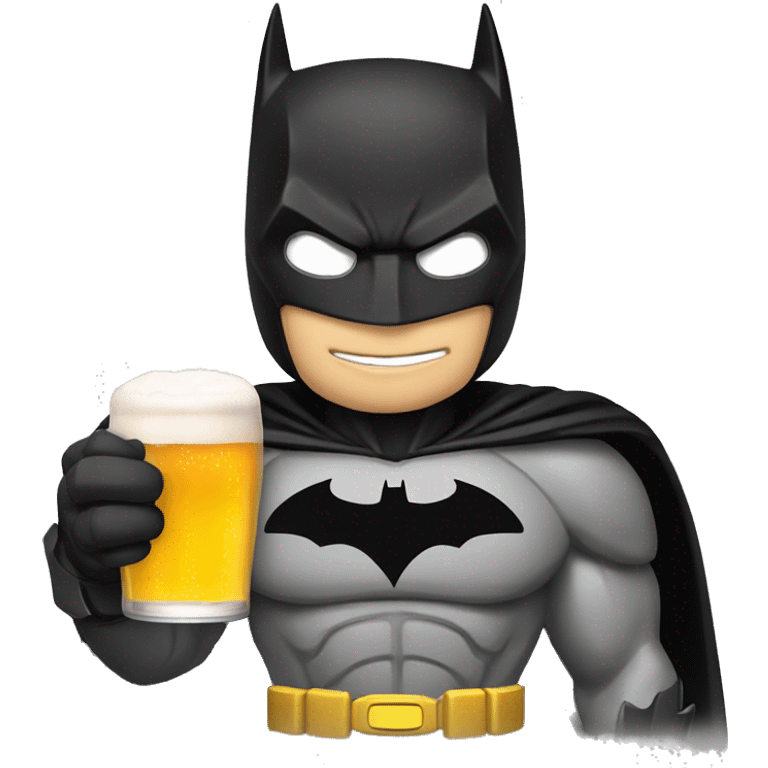 Batman qui boit une bière  emoji