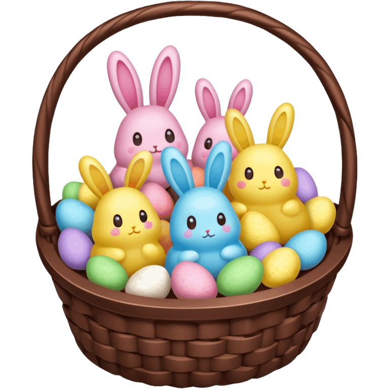  peeps marshmallow easter candy basket kawaii chocolate bunny jelly bean eggs emoji