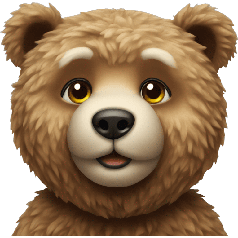 Realistic teddy bear emoji