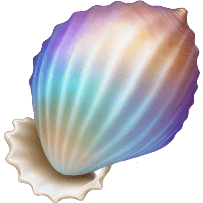 Iridescent seashell emoji