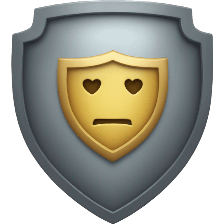 A shield in a form of a heart emoji