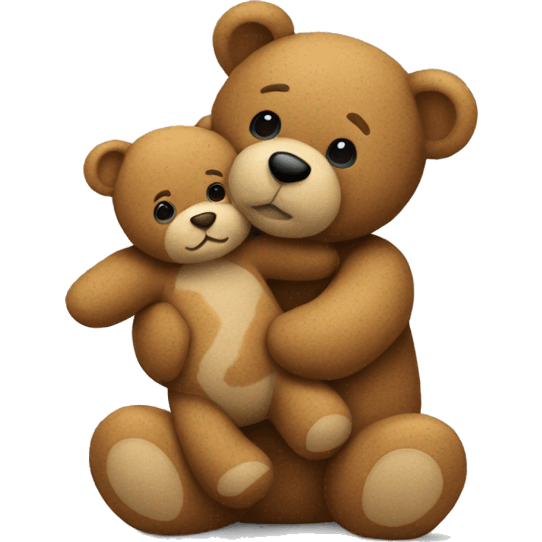 Teddy hugging another teddy emoji