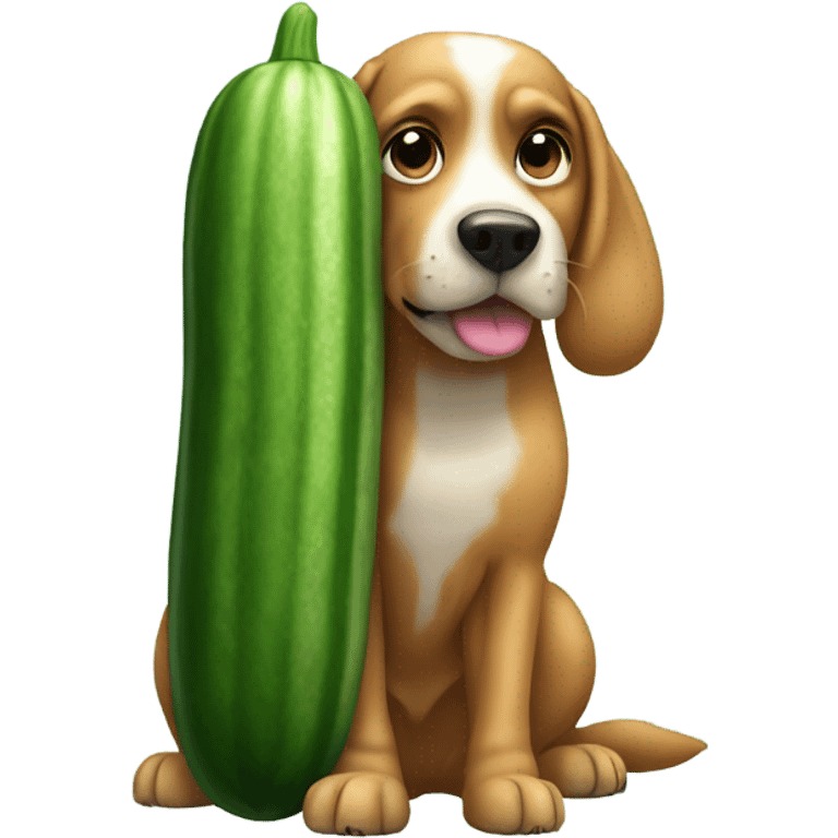 Large cucumber dog emoji