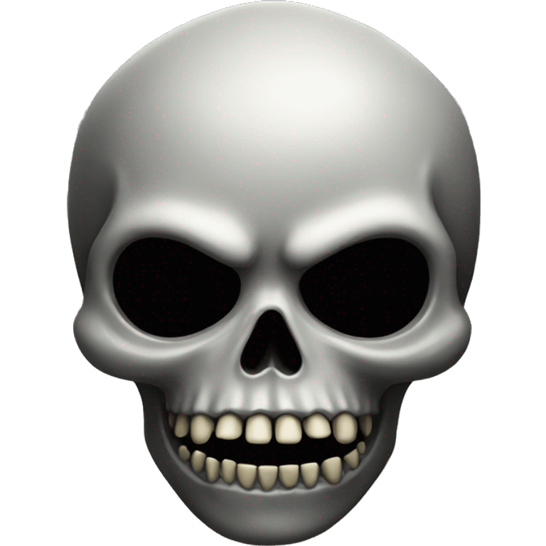 black skull with fang emoji