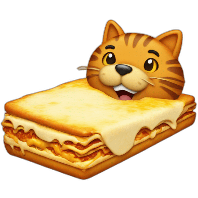 Garfield wirh lasagne emoji