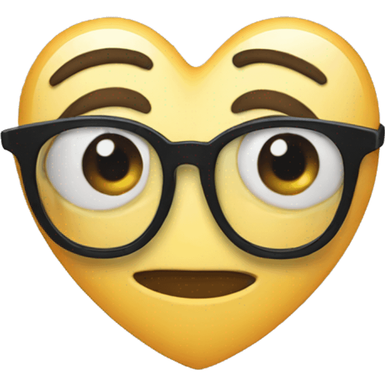 Heart with glasses emoji