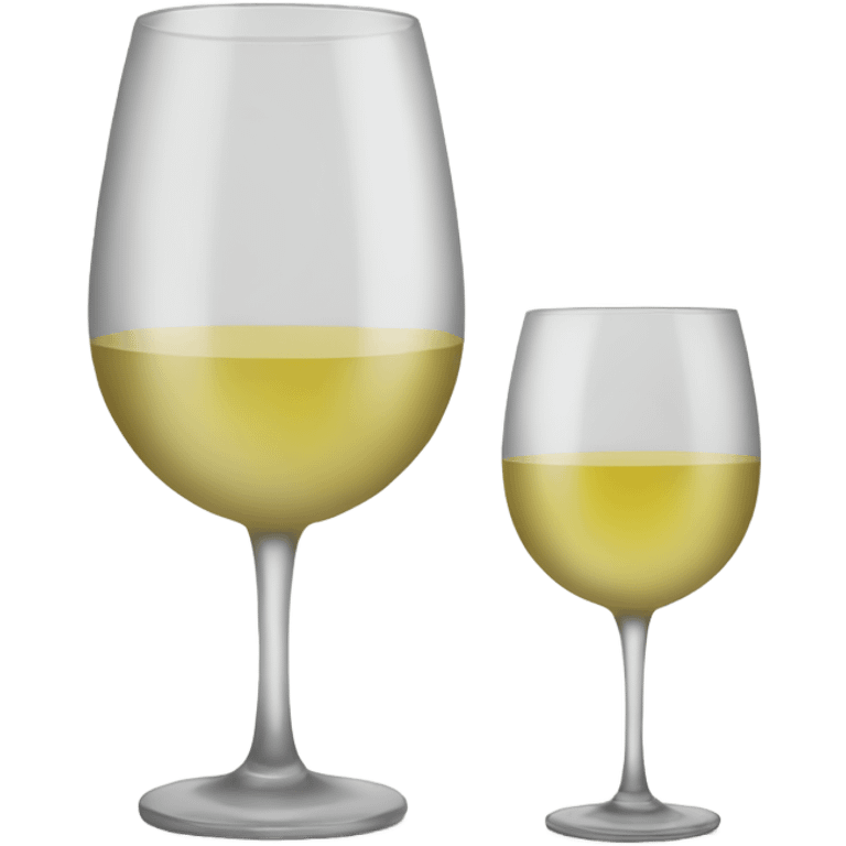 Wine glass with white wine emoji