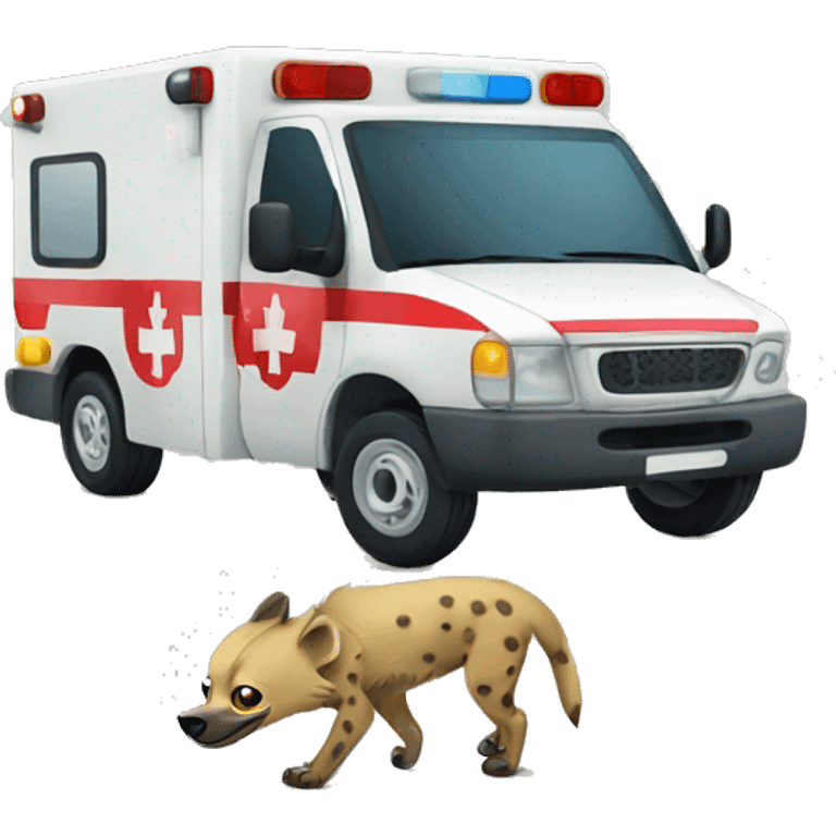 Hyena ambulance  emoji