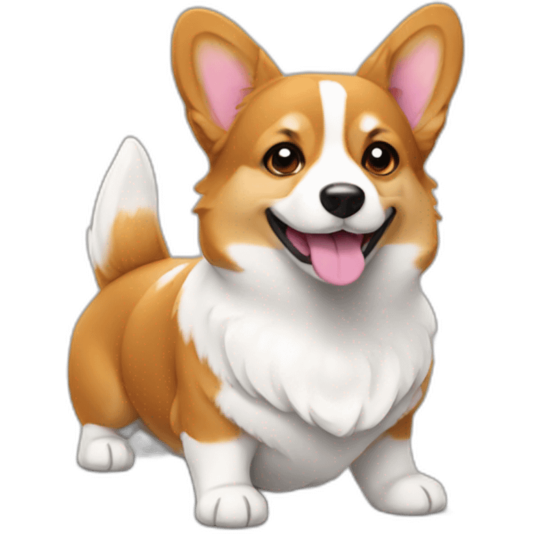 tri colour corgi emoji