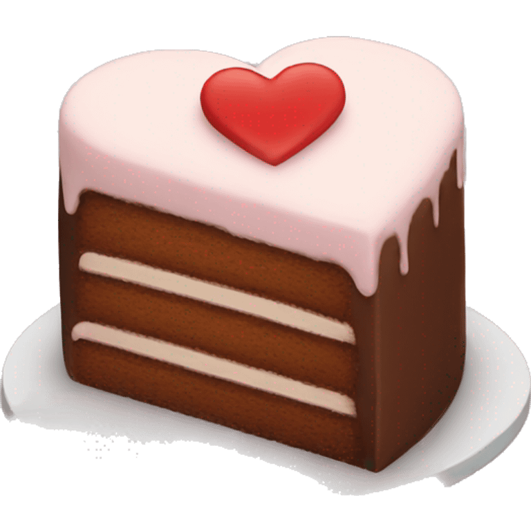 Heart shaped cake emoji