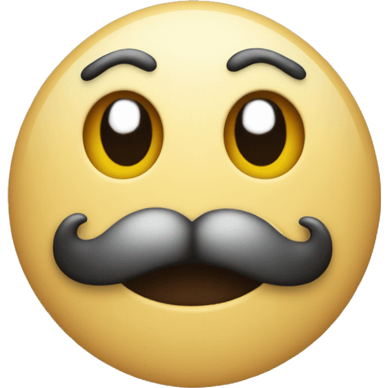 "Smiling face with a mustache emoji" emoji