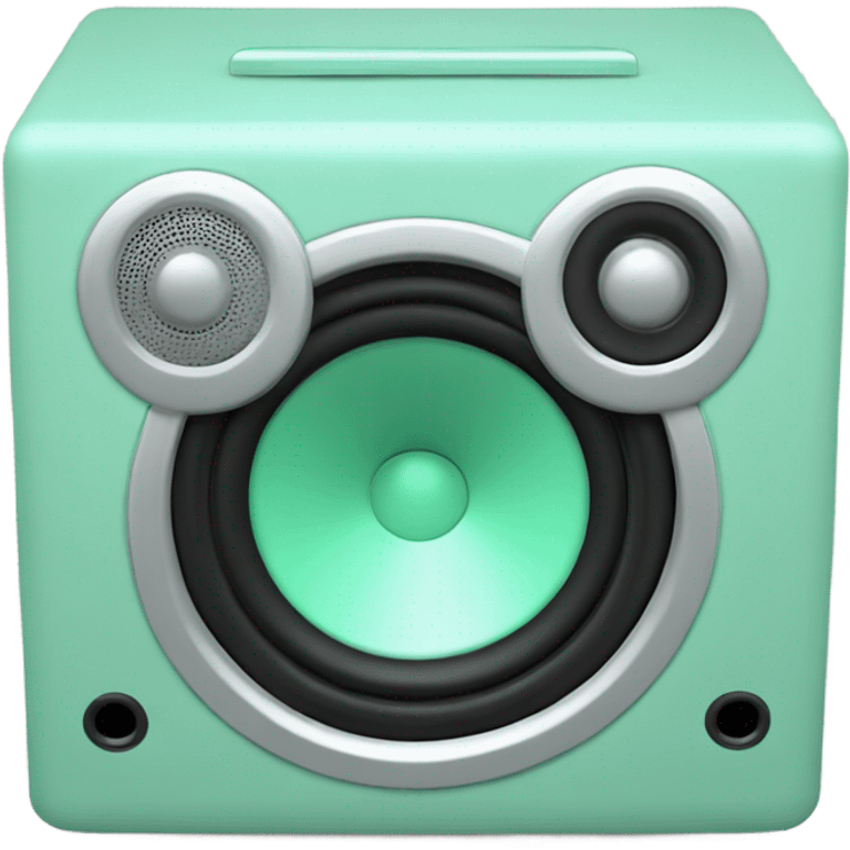 Mint green audio speaker  emoji