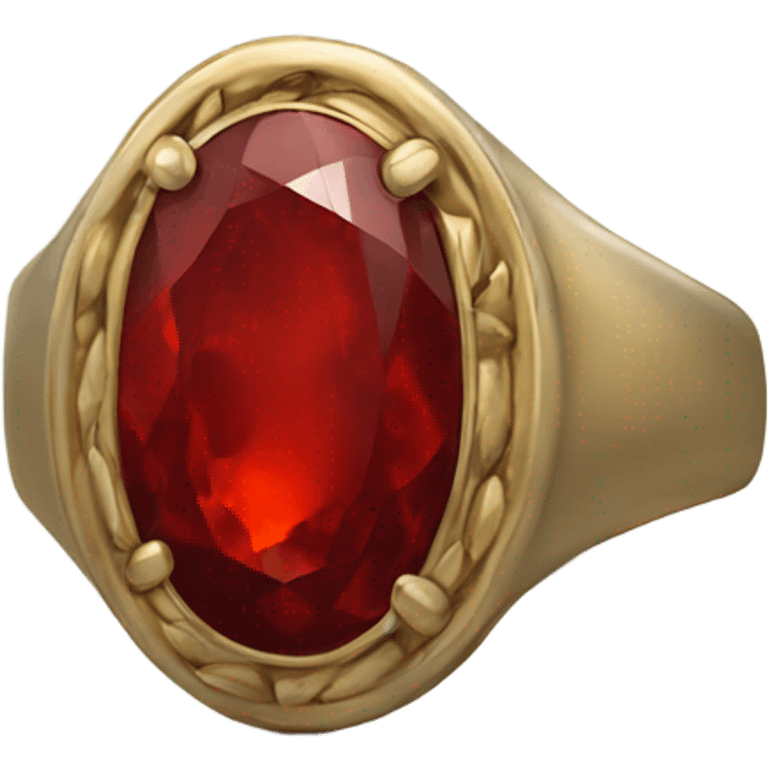 ring with red stone  emoji