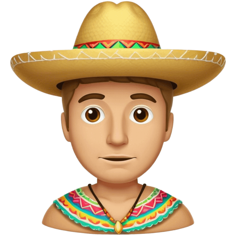 white man in ￼Sombrero  emoji