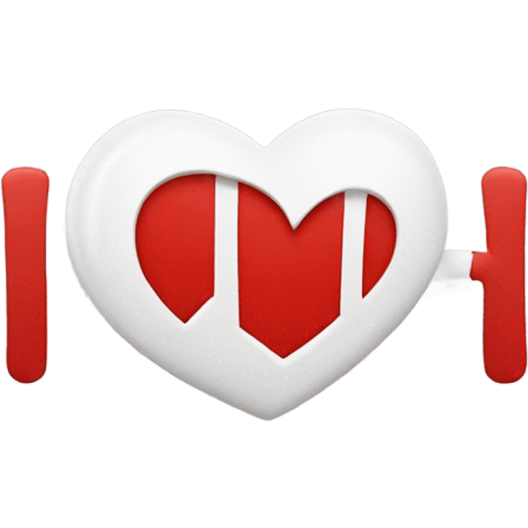 Red heart with white letters: WOŚP emoji