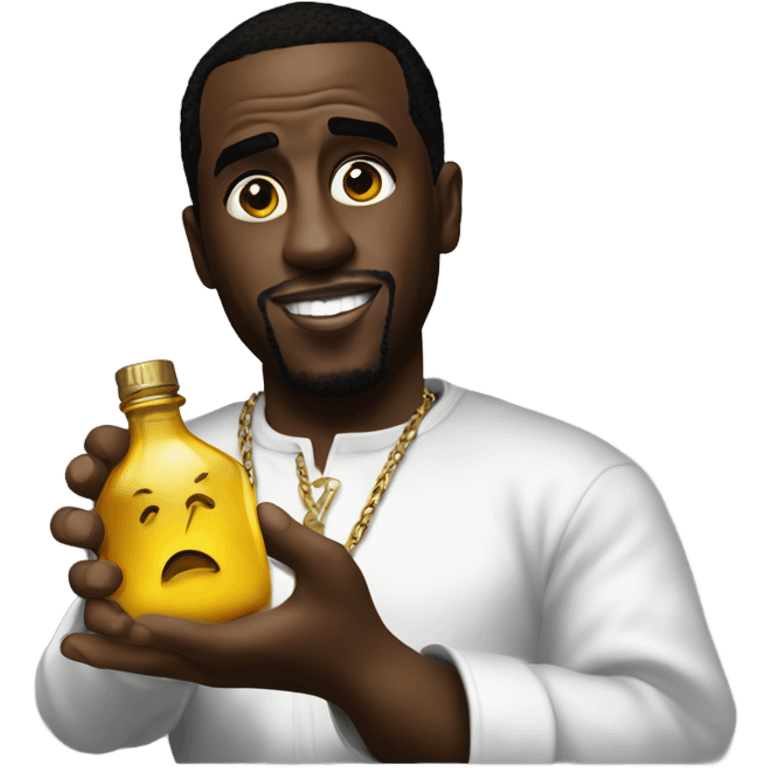 p diddy with oil in his hand emoji