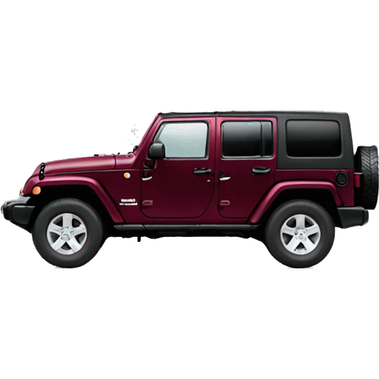 4 door jeep wrangler burgandy emoji