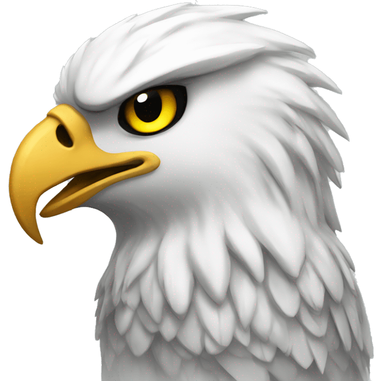 white hawk mascot emoji