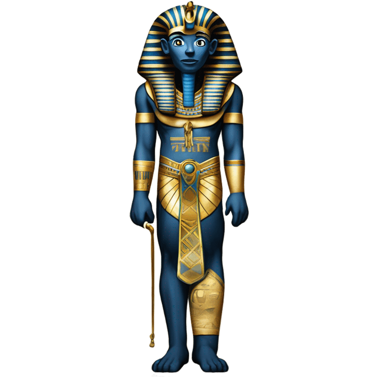 egypt full body pharaoh sarcophagus coffin gold blue white black  emoji