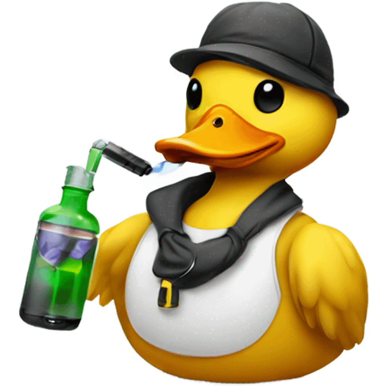 Duck with a vape emoji