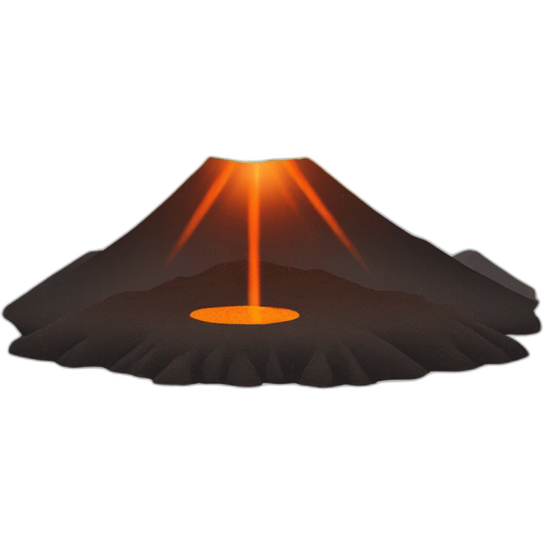 Lanzarote volcano with sun emoji