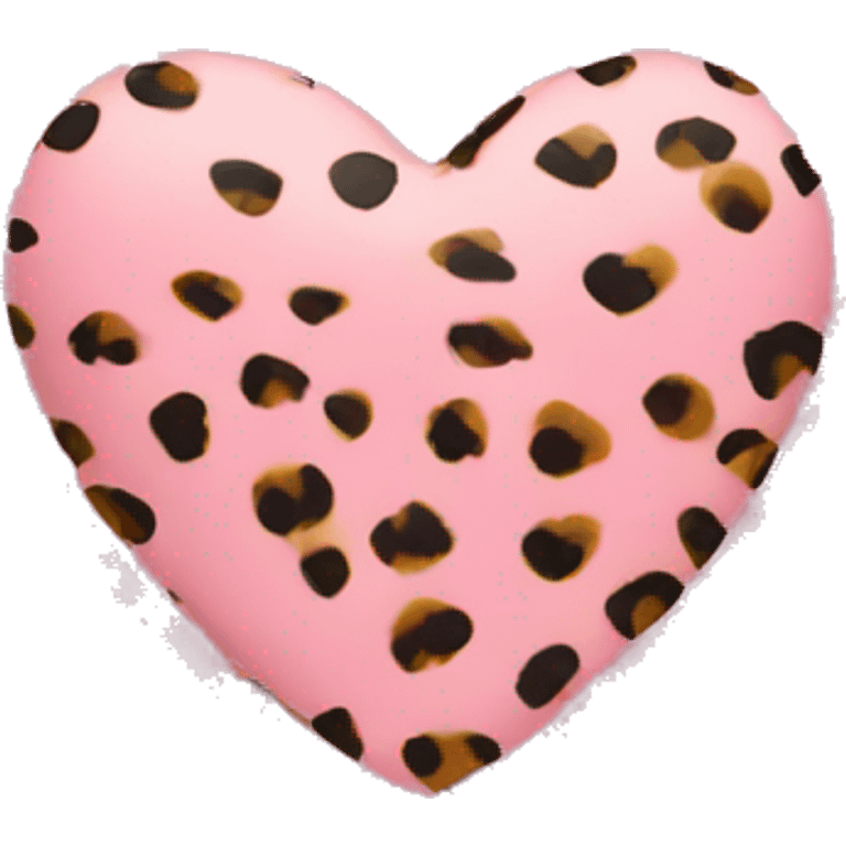 pink heart with cheetah pattern emoji