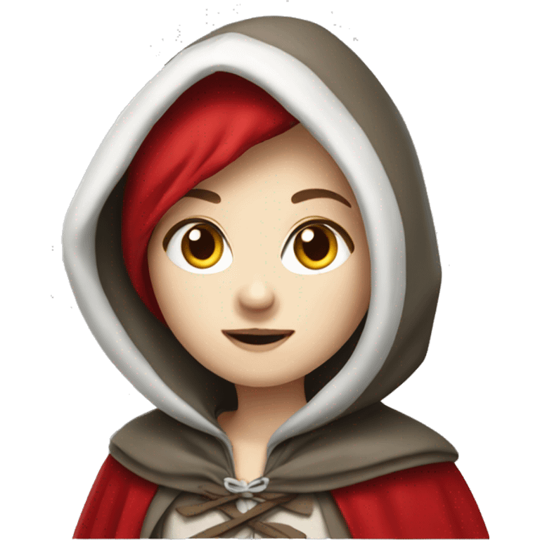 Red riding hood with pale skin emoji