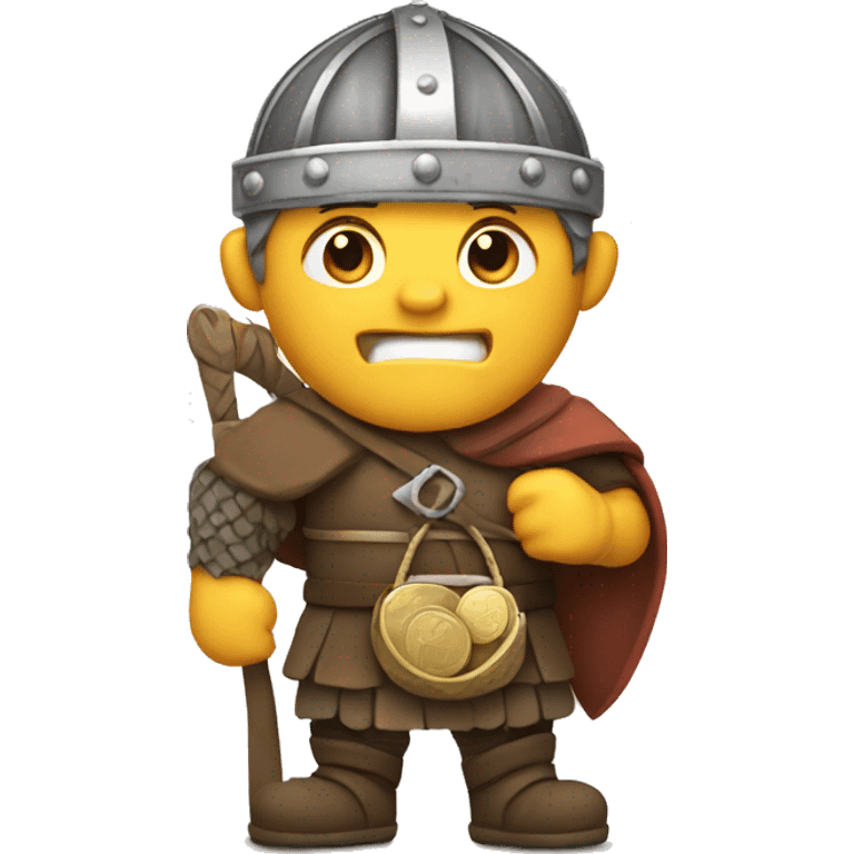 Viking holding a bag of coins  emoji