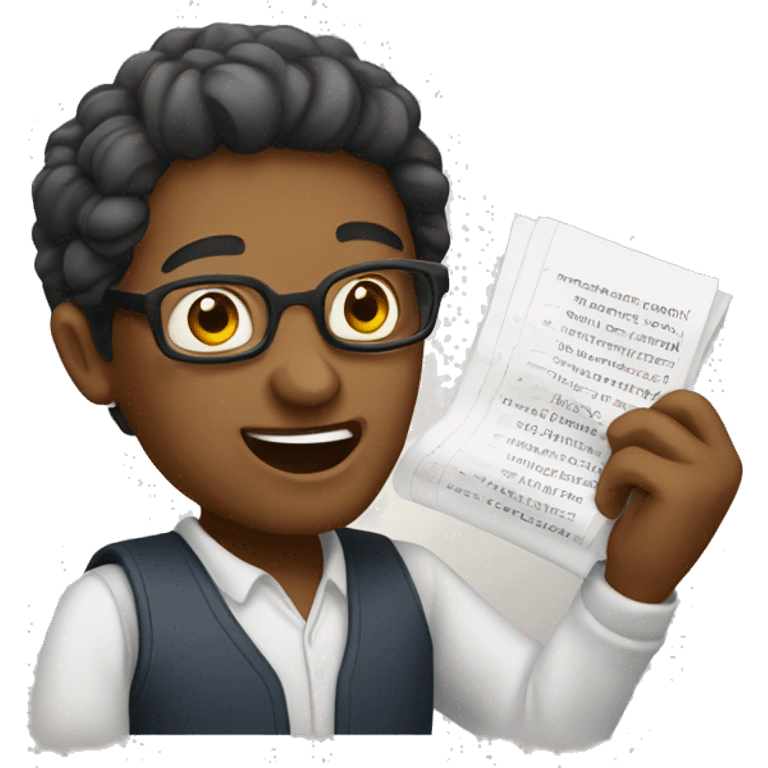 a linguist making a new word emoji