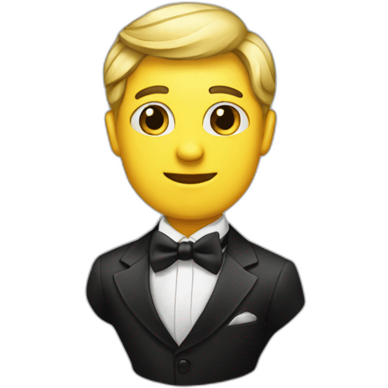 formal suit with black bowtie emoji