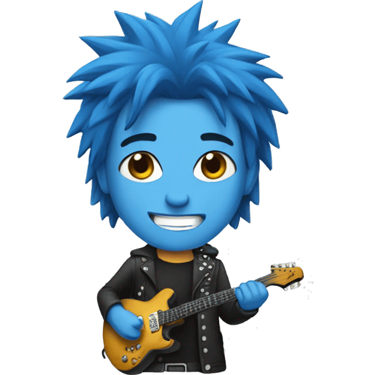 rock star with blue hair emoji