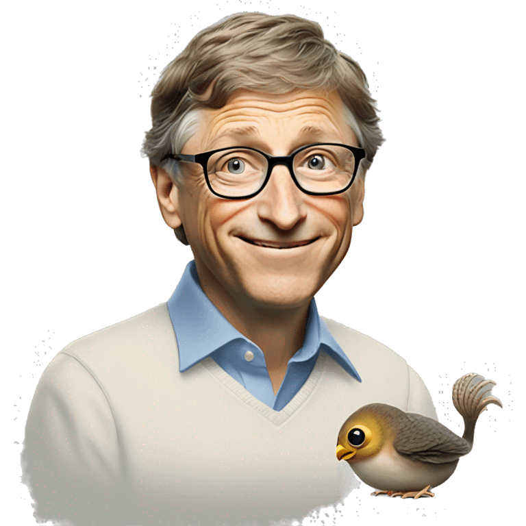 bill gates with a pet cockle emoji