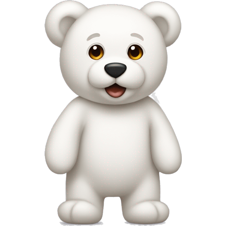 white teddy bear  emoji