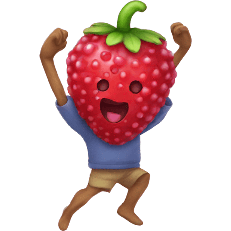 Giant dancing berry emoji