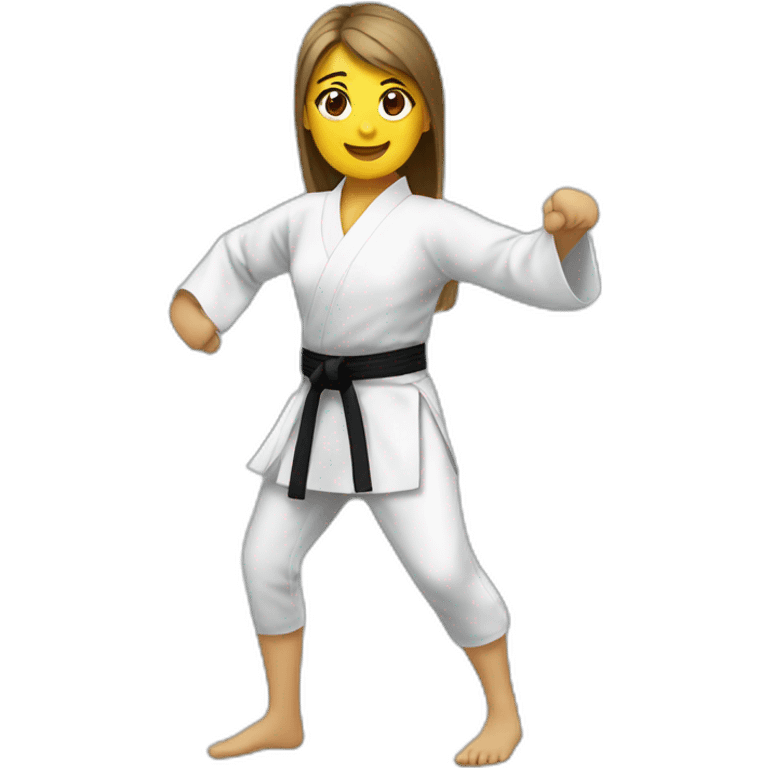 karate girl in pantyhose emoji