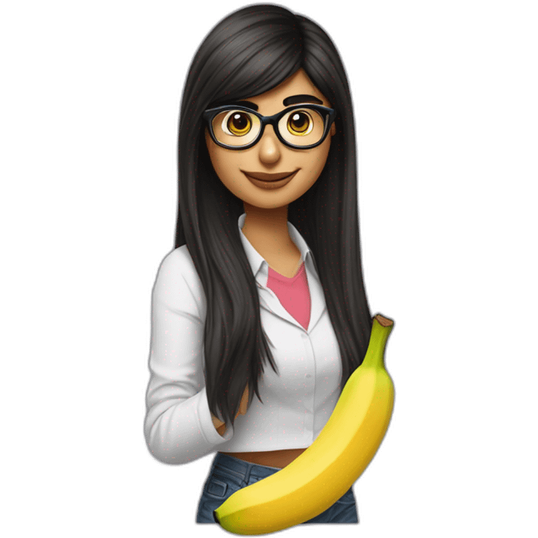 Mia Khalifa qui mange une banane emoji