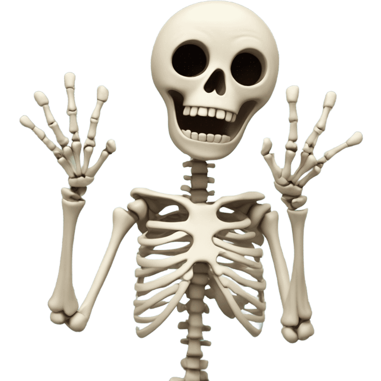 a spooked skeleton emoji