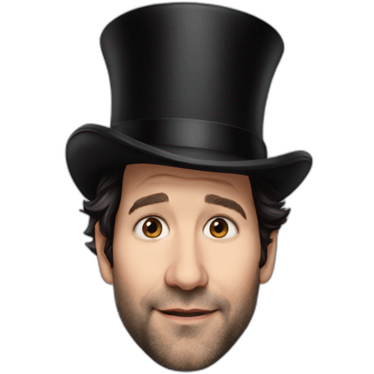 paul rudd in a top hat emoji