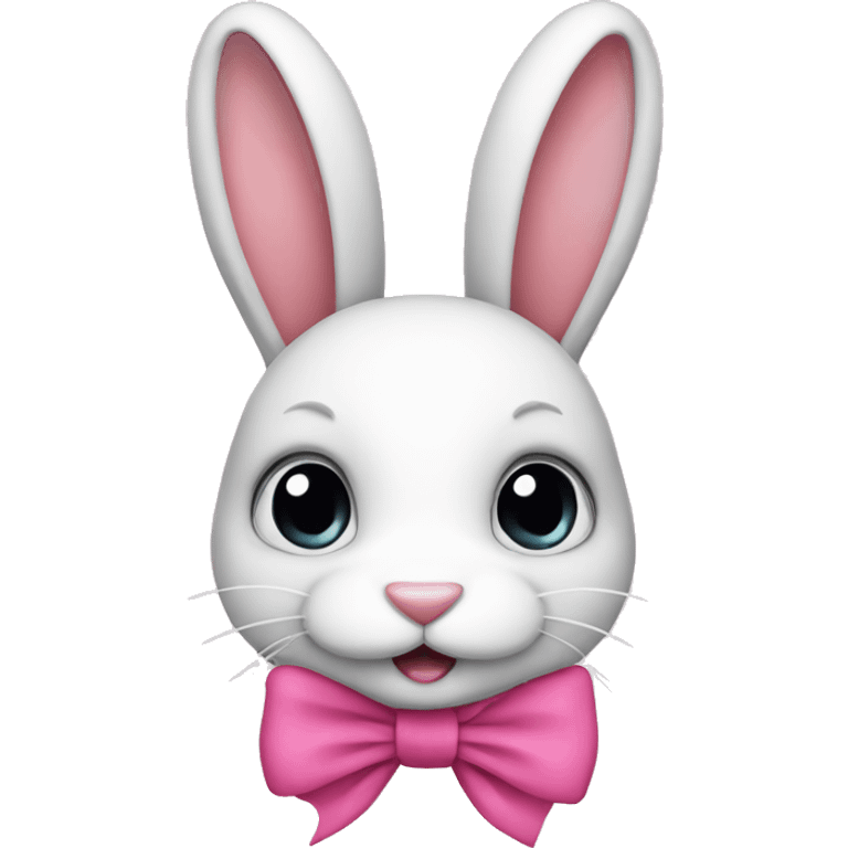 bunny with pink bow emoji