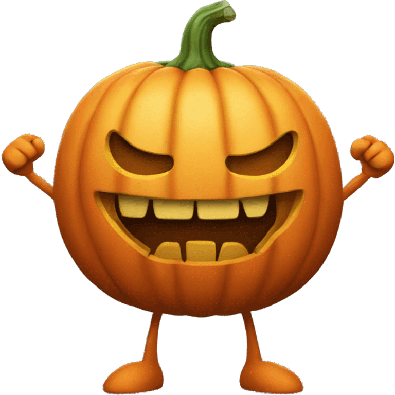 pumpkin with arms  emoji