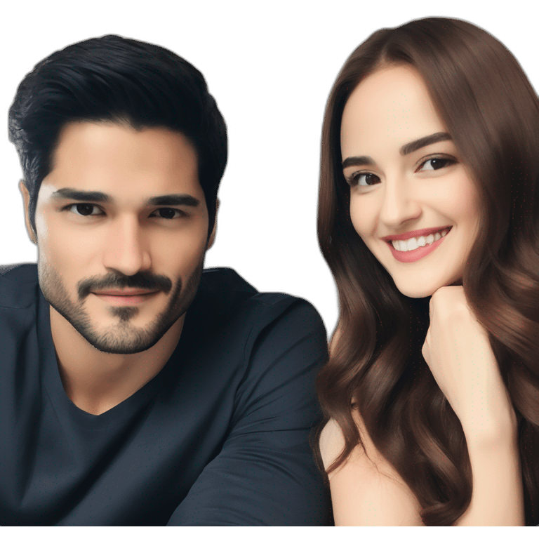 Burak Ozcivit and Fahriye Evcen emoji