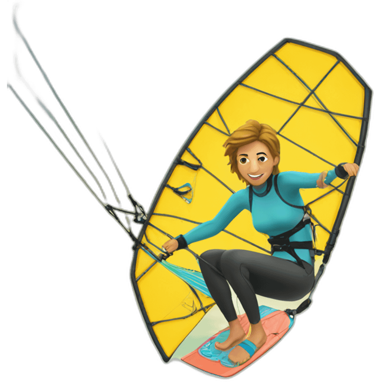 Kitesurfer woman emoji