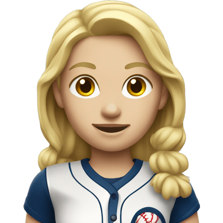 Blonde softball player emoji