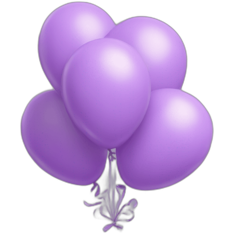 Lilac Baloons 4K emoji