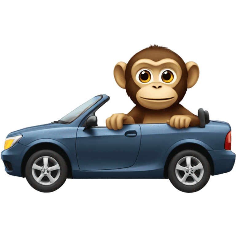 Monkey in a car emoji