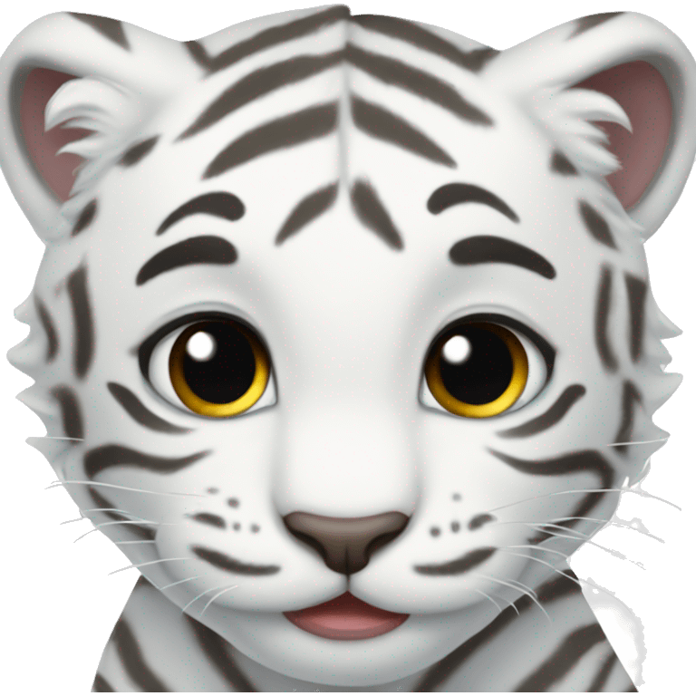 baby white tiger emoji