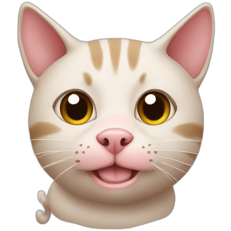 cat with pig face emoji